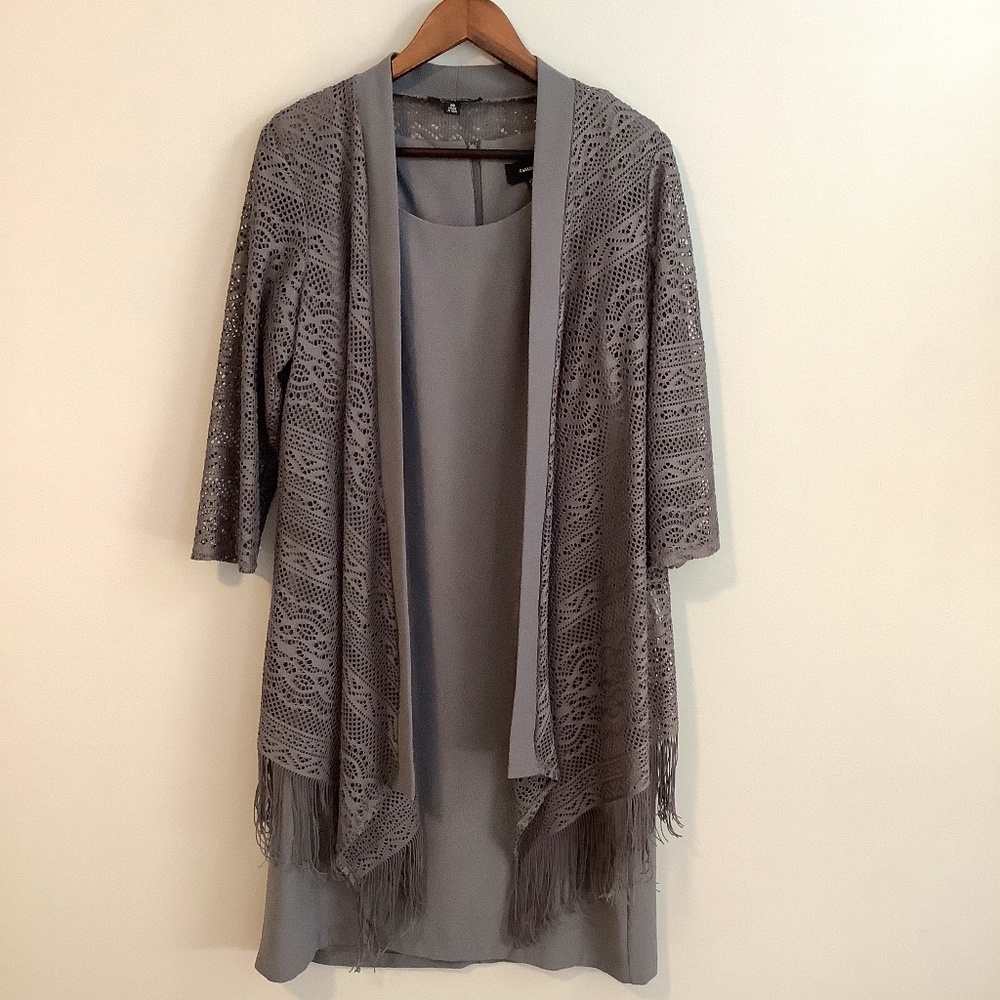 R&M Richards Gray Dress with Jacket  Size 14